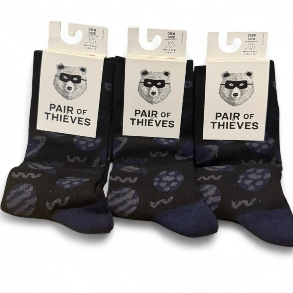 3 pairs of Pair of Thieves Men's Crew Socks size 6-12